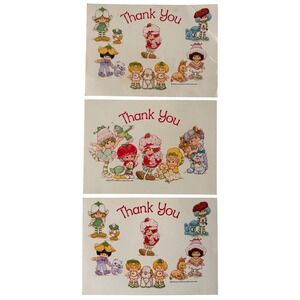 Vintage Strawberry Shortcake Thank You Postcards 1980s American Greetings Set 3